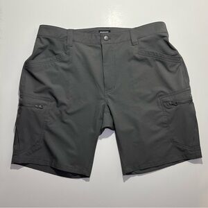 Men’s CQR Cargo Stretch Shorts, Size 36, Inseam 10” Gray